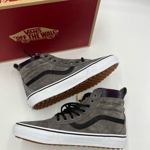 Brand new Vans sk8 hi-mte pewter plaid
